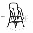 thumbnail image 2 of Beuway 2 Step Ladder with Handrails,Foldable Step Stool for Adults(Black), 2 of 6