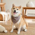 thumbnail image 5 of Bandana for Dogs, Yellow Buffalo Check Fall Pet Scarf, Durable Washable Cotton Pet Bib, 25X18 Inch Yellow Plaid Puppy Bandana, Soft Farm Style Pet Fashion Accessory That Works for, 5 of 8
