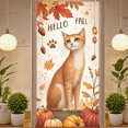 thumbnail image 1 of Autumn Leaves Cat Banner Decorative Pumpkin Hello Fall for Seasonal Decor Holiday Events Indoor Decoration, 1 of 5