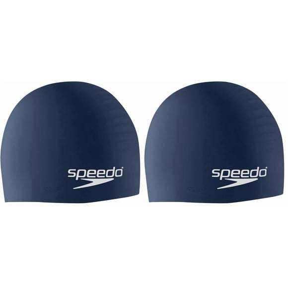 Gorro de natación Speedo de silicona unisex, paquete de 2