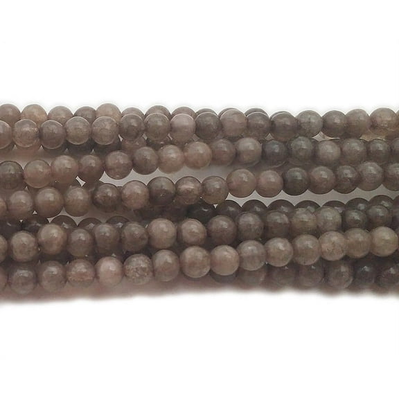 4mm Pale Brown Jade Round Beads Genuine Gemstone Natural Jewelry Making