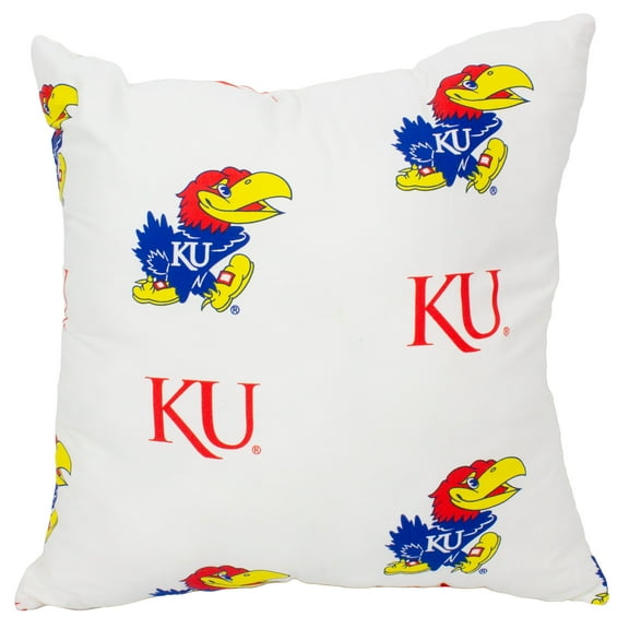 Kansas Jayhawks 16" Decorative Pillow - White