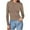 Khaki, variant on Olyvenn Fashion Womens Ribbed Shirts Crewneck Slim Fitted Tops Casual Underscrubs Layer Slim Basic T-Shirts Going Out Knit Sweater Brown L