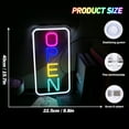 thumbnail image 6 of UPONRAY LED Open Neon Sign for Business,USB Powered Neon Open Sign with Dimmable Switch,Color Changing & Scrolling and Flashing Modes,RGB Open Sign for Shop Hotel Bar Coffee Storefront Window, 6 of 6