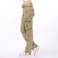 thumbnail image 4 of Jsaierl Cargo Pants for Women Ladies Ladies Solid Pants Hippie Punk Trousers Streetwear Jogger Pocket Loose Overalls Long Pants, 4 of 9