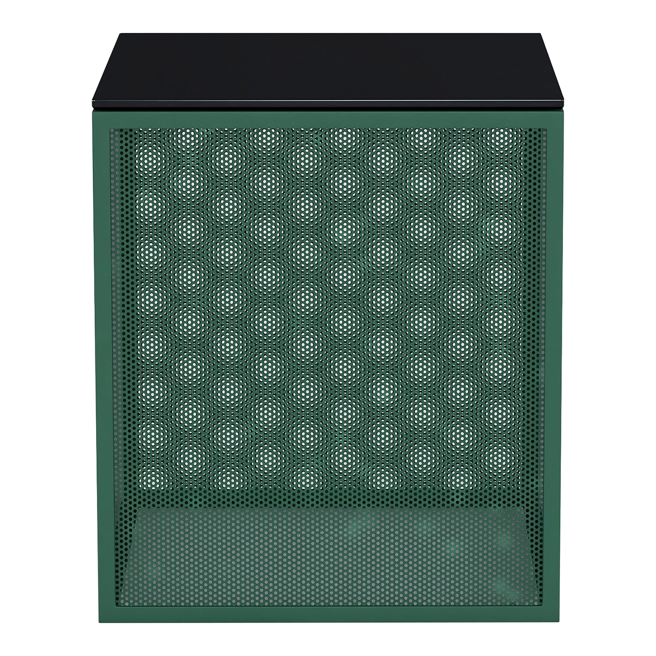 Furniture of America Emree Glass Top Side Table, Green
