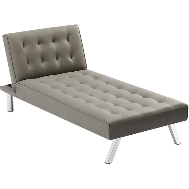 Faux Leather Chaise Lounge Indoor, White Faux Leather Chaise Lounge