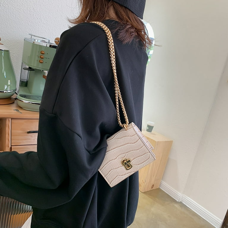 LoyGkgas New Elegant Women Pure Mini Shoulder Bags Leather Chain