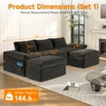 thumbnail image 6 of Doubleslee Sectional Sofa, 110 Inch U-Shaped Cloud Boneless Couch, No Assembly Required, One Box, OEKO-TEX, Dark Gray, 6 of 13