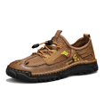 thumbnail image 3 of Men's Breathable Mesh & Leather Outdoor Hiking Shoes, Quick-Lace Water-Resistant Sneakers, 3 of 8
