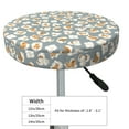 thumbnail image 4 of Xecao's White Popcorn Print Stool Covers offer stylish, washable protection for PU round bar stools, perfect for home or commercial use., 4 of 7