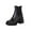 Black, variant on Fesfesfes Platform Boots for Young Ladies Women's Velvet Thick Soled Thick High Heeled Platform Sleeve Low Top 8.5(41)
