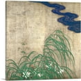 thumbnail image 1 of ARTCANVAS Summer Flower Plants with Blue Water Canvas Art Print by Sakai Hoitsu - Size: 18" x 18" (1.50" Deep), 1 of 9