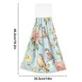 thumbnail image 3 of Wobogo Rose Sparrow Drawing Hand Towel Set of 2 Absorbent for Kitchen and Bathroom With Velcro Hanging Loop 18.2×14in, 3 of 7
