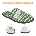 thumbnail image 3 of Sigee Light Green Squares for Cozy Furry Slippers Super Soft Indoor and Outdoor Use, Non-Slip Sole Slip On House Slippers-Large, 3 of 8