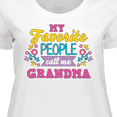 thumbnail image 4 of Inktastic My Favorite People Call Me Grandma with Flowers Women's Plus Size T-Shirt, 4 of 5