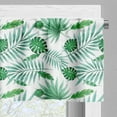thumbnail image 3 of Ambesonne Polynesian Window Valance, Watercolor Leafage, 54" X 12", Green and Almond Green, 3 of 5