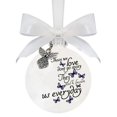 thumbnail image 1 of Christmas Ornament Handmade Butterfly Printed Attractive Decorative Commemorate Festive Embellishment Accessory Christmas Name Feather Memory Bauble for Holiday, 1 of 11