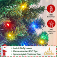 thumbnail image 4 of Yaheetech 6ft Pre-lit Spruce Artificial Christmas Tree with 300 LED Lights, Green, 4 of 8