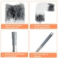 thumbnail image 3 of Microfiber Duster with Extension Pole, Extra Long 100 inches, with Bendable Head, Extendable Duster for Cleaning Ceiling Fan, High Ceiling, Keyboard, Furniture & Cobweb, 3 of 8