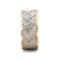 thumbnail image 4 of Rose Gold Plated Stainless Steel Crystal Hearts Eternity Fashion Ring Size 8, 4 of 5