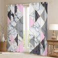 thumbnail image 2 of jejeloiu Marble Texture Road Black Out Curtains,Modern Geometric Triangle Curtains Pack of 2 (42x63 Each) For Girls Kids, 2 of 6
