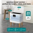 thumbnail image 2 of SereneLife Rectangular Towel Warmer Bucket – 20L Large Capacity Blanket & Towel Warmer for Bathroom, Single-Touch Control, Energy-Efficient Design with Auto Shut-Off (White), 2 of 6