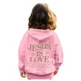 thumbnail image 3 of SGMVNU Girl's Graphic Hoodie Inspirational 9-10 Years Hooded Sweatshirt for Teens Boys Cute Cartoon Graphic Hoodies Kids Autumn Outfit Streetwear Pink, 3 of 8