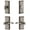 Antique Pewter, variant on Grandeur 827370 Carre Solid Brass Left Handed Single Cylinder Keyed Entry Leverset And