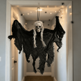 thumbnail image 2 of Halloween Skull Hanging Ghost Ornaments 13.8in Tattered Cloth Spooky Pendant Props ,Indoor Outdoor Ghost House Seasonal Decor Multi‑color Options, 2 of 5