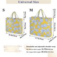 thumbnail image 2 of FORMRS Womens Corduroy Tote Bag Crossbody Shoulder Purse Handbag with Detachable Strap, Yellow Palm Tree Pattern, 2 of 7
