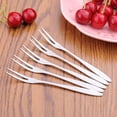thumbnail image 2 of Homelife 2Pcs Household 2-prong Appetizer Cake Fruit Western Small Fork Kitchen Accessory, 2 of 13