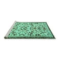 thumbnail image 2 of Ahgly Company Machine Washable Indoor Rectangle Animal Turquoise Blue Traditional Area Rugs, 4' x 6', 2 of 4