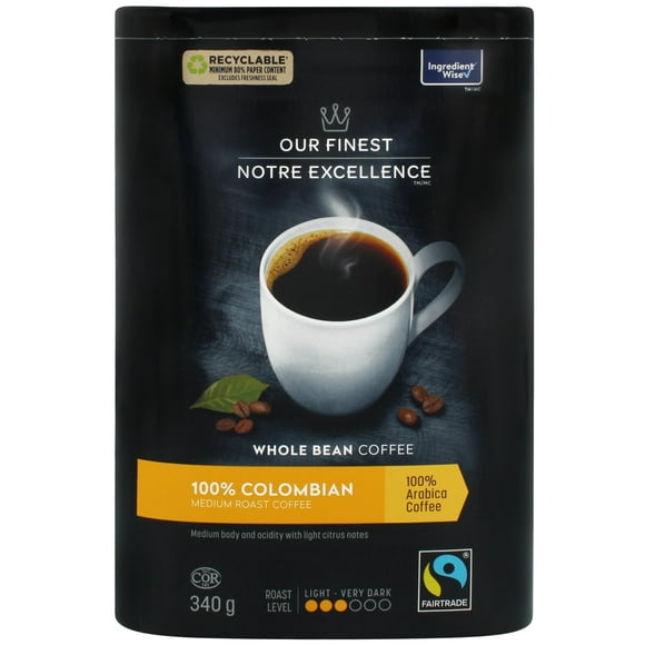 Café en grains 100 % colombien Notre Excellence 340 g