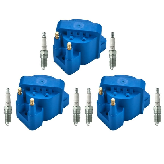 3 High Performance Ignition Coils and 6 NGK Spark Plug Compatible with Chevy Camaro Corvette DR39 Fits select: 1994-2005 BUICK LESABRE CUSTOM, 2000-2005 CHEVROLET IMPALA
