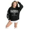 thumbnail image 3 of Women's Gameday Couture  Black Las Vegas Raiders Velocity Relaxed Rhinestone Pullover Sweatshirt, 3 of 6