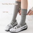 thumbnail image 7 of CoCoMangos Women's Sheer Slouch Knee High Socks Argyle Pattern Calf Boot Stockings, 7 of 7