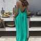 thumbnail image 1 of TaTaai Women's Backless Halter Maxi Dress Loose Fit Sleeveless Ankle Length Solid for Lounge Home Wear Casual Summer Daily Soft Gift, 1 of 8