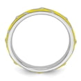 thumbnail image 2 of 925 Sterling Silver Stackable Expressions Yellow Enamel Ring Size: 9; for Adults and Teens; for Women and Men, 2 of 6