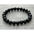 thumbnail image 2 of Black Onyx Crystal Bead Bracelet 8mm, Wholesale Genuine Black Onyx Stretch Gemstone Bracelet, Gift for Men & Women (3), 2 of 9