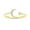 Yellow Gold, variant on 0.02 CTTW Real Diamond Moon & Star Cuff Ring for Women's Dainty Statement Rings and Celestial Crescent Moon Jewelry Solid 14K Gold (H Color, SI1-SI2 Clarity)