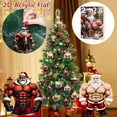 thumbnail image 6 of 2025 Funny Muscular Old Man Christmas Advent Calendar 24 Days of Christmas Advent Calendar Christmas Tree Hanging Ornaments 2D Santa Countdown Calendar Christmas Decoration for Home Party, 6 of 9