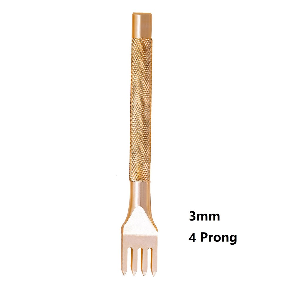 GLFILL 3mm Steel Leather Hole Punches Leather Craft Tools 1 2 4 6 Prong