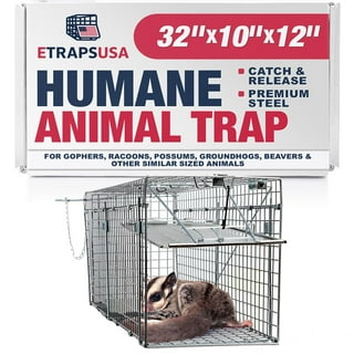 Bowoshen 24 Squirrel Trap Heavy Duty Metal Humane Live Vermin Pest Animal  Large Cage Catcher