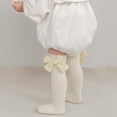 thumbnail image 4 of Laklulu Calcetines hasta la rodilla para niñas pequeñas Medias para niños pequeños Calcetines hasta la rodilla Calcetines de vestir para niñas pequeñas Medias tejidas para bebés Calcetines de algodón, 4 of 5