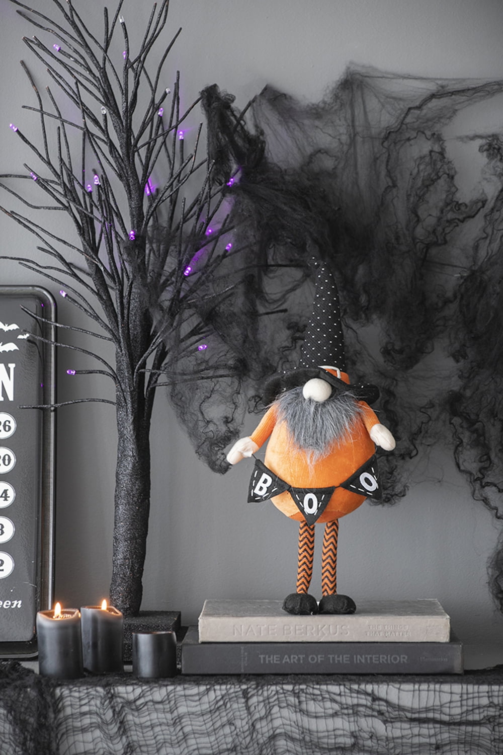 Set of 2 Handcrafted Halloween Decor 16 Inch Polyester for Home Holiday Display for Halloween Decor