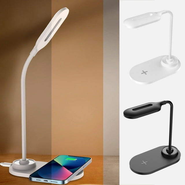Articles en Liquidation! Lampe de Bureau LED Contrôle Tactile Lampe de Bureau avec Charge Sans Fil & 3 Modes de Couleur Lampe de Bureau Col de Cygne Lampe de Table Soldes Aujourd'hui Liquidation!
