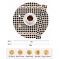 thumbnail image 6 of 13 Inch Round Placemats Set of 4, Western Texas Star Retro Non Slip Heat Insulation PP Table Mats, Country Vintage Black Beige Plaid Washable Place Mats for Kitchen Dining Party Table Decor, 6 of 7