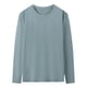 thumbnail image 1 of Ropa interior térmica para hombre, camisetas informales de manga larga con cuello redondo y bolsillos de color liso, blusas para hombre, 1 of 4
