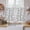 Gray, variant on Natural Trees Kitchen Curtains 45 Inch Length, Colored Birds on Branches Retro Rustic Tiers Curtains for Bathroom Bedroom Cafe, Light Filtering Small Window Treatment Short Drapes 2 Panels 42"Wx45"L